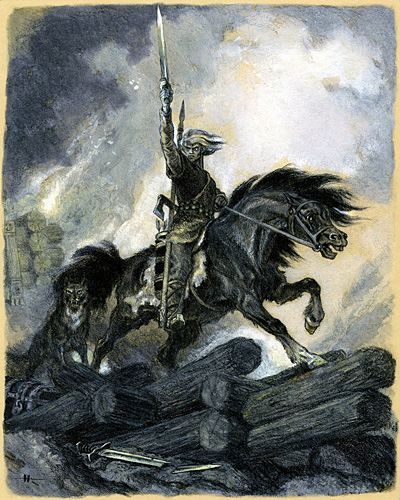 Kullervo Falls in the Unequal Battle